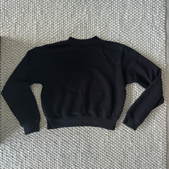 Cotton Citizen Milan Cropped Crew Sweatshirt - Women’s Size S - Jet Black - Picture 6 of 6